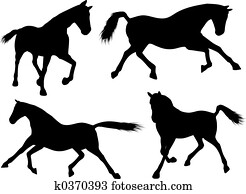 Horse silhouettes Horse silhouettes