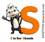 Skunk with alphabet Skunk with alphabet