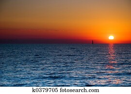 Sunset Sailboat