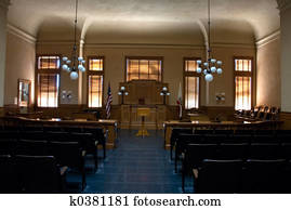 Empty courtroom Empty courtroom