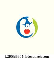 Family medicine practice abstract vector sign