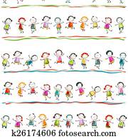 glücklich, kindern glücklich, kindern