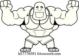 karikatur, trainer, feiern karikatur, trainer, feiern