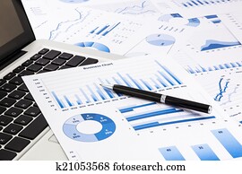 laptop, un, aploks, ar, grūtsirdība, komandējums, charts, graphs, statistic, un