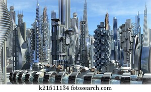 Science fiction city Science fiction city