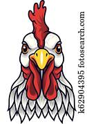 Chicken rooster head mascot Chicken rooster head mascot