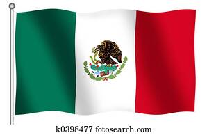 Flag of Mexico Waving Flag of Mexico Waving