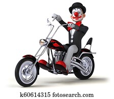 Fun clown - 3D Illustration Fun clown - 3D Illustration