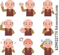 jogo, de, homem sênior