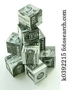 Money pyramid-financial concept