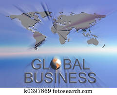 negócio global, mapa mundial