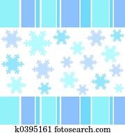 Snow flakes stripes