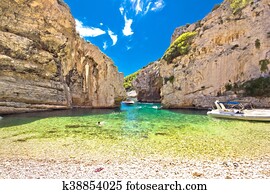 Stinva bay beach on Vis island