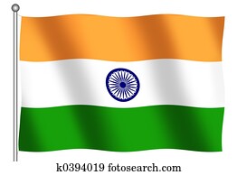 דגלל, של, הודו