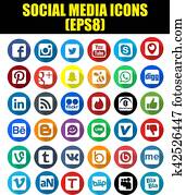 סוציאלי, רשת, איקונים