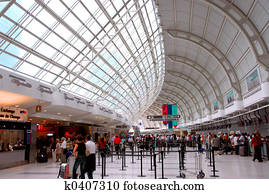 Airport crowd