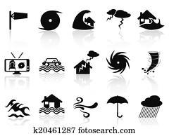 black storm icons set black storm icons set