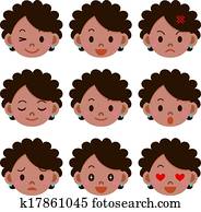 Facial expression of the woman Facial expression of the woman