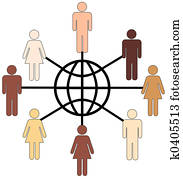 global, verschieden, leute