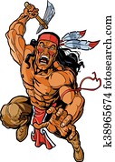 indianische, apache, krieger indianische, apache, krieger