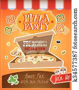  Pizza Party Poster