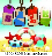 여름, 판매, 벽지