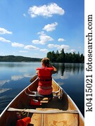 Child in canoe Child in canoe