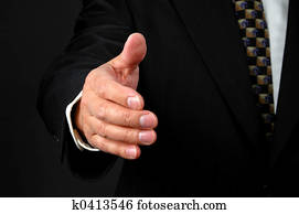 klar, for, håndtrykk