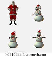 איש שלג, ו, סנטה