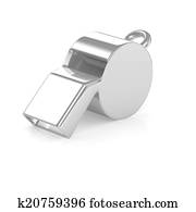 3d Chrome referee whistle 3d Chrome referee whistle
