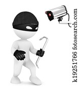 3d white people thief 3d white people thief