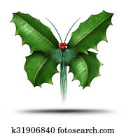 Magical Holiday Holly Butterfly Magical Holiday Holly Butterfly