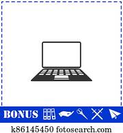 Notebook icon flat Notebook icon flat