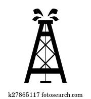 Oil rig vector icon Oil rig vector icon