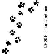 Paw prints Paw prints