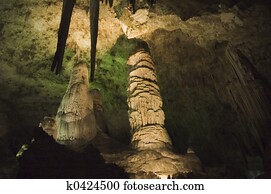 stalactites, e, stalagmites