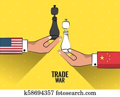 Trade war concept Trade war concept