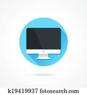 Vector Computer Display Icon Vector Computer Display Icon