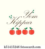יום כיפור, עם, תפוחי עץ אדומים