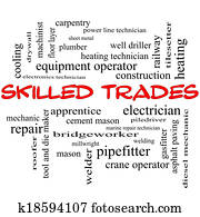 מומחה, מיסחרים, מילה, ענן, מושג, ב, אדום, כובעים