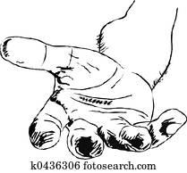 Clipart of CARTOON HAND POINTING k3078411 - Search Clip Art