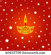 Lamp and stars Lamp and stars