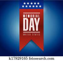 memorial day banner sign illustration design