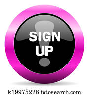 sign up pink glossy icon sign up pink glossy icon