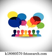 אונליין, אנשים, איקונים, ב, סוציאלי, רשת, &, תקשורת, -, וקטור, גרפי