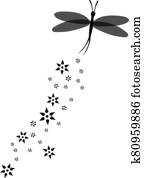 שפירית, חרק, צללית, וקטור, צל, טוס, קישוט