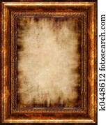 Burnt Antique Framed Parchment Burnt Antique Framed Parchment