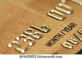 Credit card close up