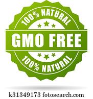 gmo, frei, natürlich, produkt, symbol gmo, frei, natürlich, produkt, symbol