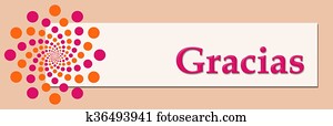 Gracias Pink Orange White Horizonta Gracias Pink Orange White Horizonta